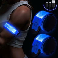 Detailed information about the product LED Armband Rechargeable for Running Walking at Night,Running Lights for Runners,Running Lights,High Visibility Reflective Running Gear Adjustable Light Up Bands for Men Women Kids (Blue,2 Pack)