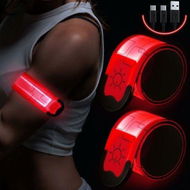 Detailed information about the product LED Armband Rechargeable for Running Walking at Night,Running Lights for Runners,Running Lights,High Visibility Reflective Running Gear Adjustable Light Up Bands for Men Women Kids (Red,2 Pack)