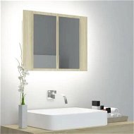 Detailed information about the product LED Bathroom Mirror Cabinet Sonoma Oak 60x12x45 cm Acrylic