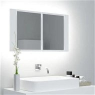 Detailed information about the product LED Bathroom Mirror Cabinet White 80x12x45 cm Acrylic