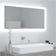 Detailed information about the product LED Bathroom Mirror Concrete Grey 100x8.5x37 Cm Acrylic.