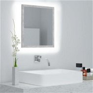Detailed information about the product LED Bathroom Mirror Concrete Grey 40x8.5x37 Cm Acrylic.