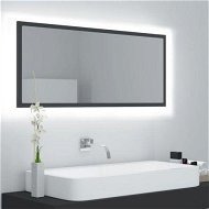 Detailed information about the product LED Bathroom Mirror Grey 100x8.5x37 Cm Acrylic.
