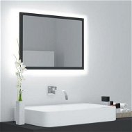 Detailed information about the product LED Bathroom Mirror Grey 60x8.5x37 Cm Acrylic.