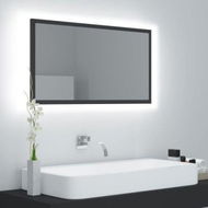 Detailed information about the product LED Bathroom Mirror Grey 80x8.5x37 Cm Acrylic.