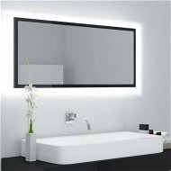 Detailed information about the product LED Bathroom Mirror High Gloss Black 100x8.5x37 Cm Acrylic.