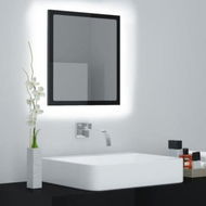 Detailed information about the product LED Bathroom Mirror High Gloss Black 40x8.5x37 Cm Acrylic.