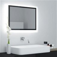 Detailed information about the product LED Bathroom Mirror High Gloss Black 60x8.5x37 Cm Acrylic.