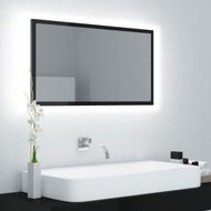 Detailed information about the product LED Bathroom Mirror High Gloss Black 80x8.5x37 Cm Acrylic.