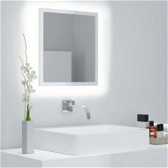 Detailed information about the product LED Bathroom Mirror High Gloss White 40x8.5x37 Cm Acrylic.