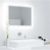 Detailed information about the product LED Bathroom Mirror High Gloss White 60x8.5x37 Cm Acrylic.