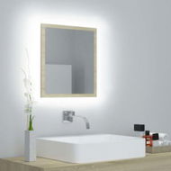 Detailed information about the product LED Bathroom Mirror Sonoma Oak 40x8.5x37 Cm Acrylic.