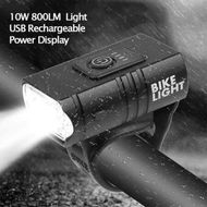 Detailed information about the product LED Bicycle Light 10W 800LM USB Rechargeable Power Display MTB Mountain Road Bike Front Lamp Flashlight Cycling Accessories