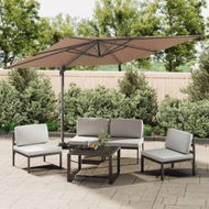 Detailed information about the product LED Cantilever Umbrella Taupe 400x300 Cm