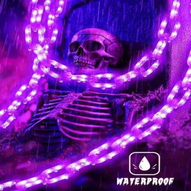 LED Chain String Lights 3M 20LED 8 Functions Waterproof Battery Box Halloween Decorations Gift COL Purple