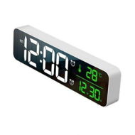 Detailed information about the product LED Digital Alarm Clock Temperature Date Display Snooze USB Strip Desktop Mirror LED Clocks For Living Room Decoration