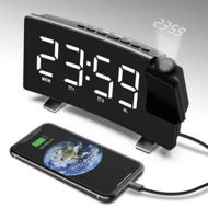 Detailed information about the product LED Digital Smart Alarm Clock Watch Table Electronic Desktop Clocks USB Wake Up Clock with 180 degree Time Projector Snooze