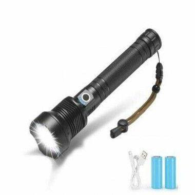 LED Flashlight 1300 Lumens USB Charge Torch Hunting P50