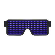 Detailed information about the product LED Glasses Light Up Dynamic Party Favor Glasses Festival Christmas USB Rechargeable LED Rave Glowing Flashing (Blue)