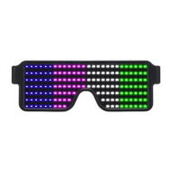 Detailed information about the product LED Glasses Light Up Dynamic Party Favor Glasses Festival Christmas USB Rechargeable LED Rave Glowing Flashing (Multicolor)