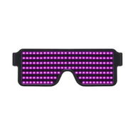 Detailed information about the product LED Glasses Light Up Dynamic Party Favor Glasses Festival Christmas USB Rechargeable LED Rave Glowing Flashing (Pink)