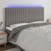 LED Headboard Dark Grey 200 cm Fabric. Available at Crazy Sales for $159.95