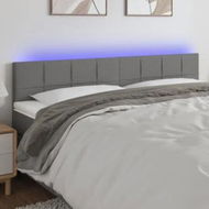 Detailed information about the product LED Headboard Dark Grey 200x5x78/88 cm Fabric