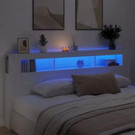 Detailed information about the product LED Headboard White 220x18.5x103.5 cm Engineered Wood