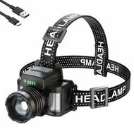 Detailed information about the product LED Headlamp Rechargeable, Head Lamp with Gesture Sensing Head Light for Forehead, Camping Gear