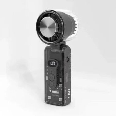 LED Ice Cooling Fan Foldable Handheld Mini Air Conditioner with Turbo Cooling 3 Speed Settings