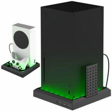 LED Light Stand Station For Xbox Series X/S With 3-Port USB Hub.