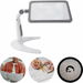 LED Magnifying Glass with 48 LEDs, Handheld Desktop Reading Magnifier, Rotating Base, Adjustable Brightness LED Magnifier for Reading Seniors Low Vision. Available at Crazy Sales for $19.99