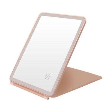 LED Makeup Mirror Touch Screen Dimming 120 Degree Adjustable Portable For Cosmetic White Three Color