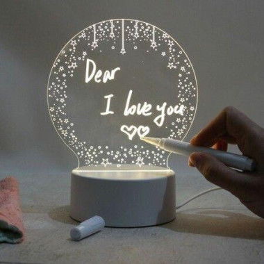 Led Night Light Message Board Note Lamp Write On For Study Room Bedroom Living Room