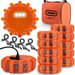 LED Road Flares USB-C Rechargeable Emergency Lights Roadside Warning Car Safety Beacon Flashing Disc Kit 12 Pack. Available at Crazy Sales for $94.99
