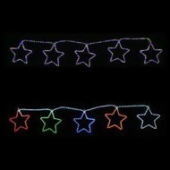 Detailed information about the product LED Ropelight 5 Stars Chain available in 2 Colors - Multicolor