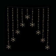 Detailed information about the product LED Snowflakes Curtain Lights avialable in 2 Colors - Cool White