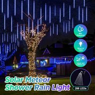 Detailed information about the product LED Solar Meteor Shower Rain Drop String Blue Lights Xmas Falling Star Tree Decor Night Outdoor Christmas Garden Waterproof