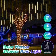 Detailed information about the product LED Solar Meteor Shower Rain Drop String Warm Lights Xmas Falling Star Tree Decor Night Outdoor Christmas Garden Waterproof