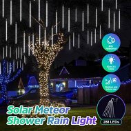 Detailed information about the product LED Solar Meteor Shower Rain Drop String White Lights Xmas Falling Star Tree Decor Night Outdoor Christmas Garden Waterproof