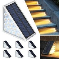 Detailed information about the product LED Solar Step Lights Waterproof Outdoor Stair Lights Warm White Solar Deck Lights IP67 Solar Decoration Lights For Yard Patio Garden Walkways Front Door Pathway Driveway Porch (6 Pack).
