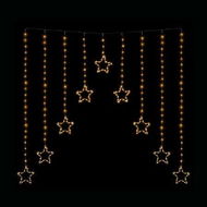 Detailed information about the product LED Wire Star Curtain Gold Lights