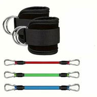 Detailed information about the product Leg Training Elastic Rope Gym Equipment, Exercise Yoga Workout, Ankle Straps with Cuffs (Pack of 5)