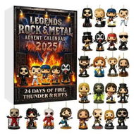 Detailed information about the product Legends of Rock and Metal Advent Calendar, 24 Days Countdown Calendar with Iconic Musical Character Collectibles, Gifts for Rock and Metal Fans