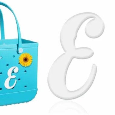 Letter Charms for Bogg Bag,Alphabet Lettering Accessories Charms Compatible with Bogg Bag Original All Models,Insert Decorative Letter for Handbag Beach Tote Bag (E)