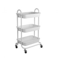 Detailed information about the product Levede 3 Tiers Kitchen Storage Trolley Cart Steel Rack Shelf Organiser White