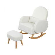 Detailed information about the product Levede Fleece Rocking Chair with footstool