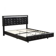 Detailed information about the product Levede Floating Bed Frame Double with Headboard LED Lights Mattress Base