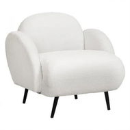 Detailed information about the product Levede Sofa Chair Fleece Upholstered Single White