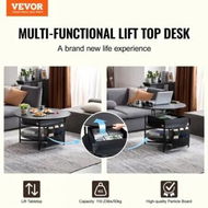 Detailed information about the product Lift Top Coffee Table 35.3' Round Coffee Table for Living Room Black